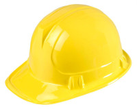 Żółty kask pracownika budowlanego