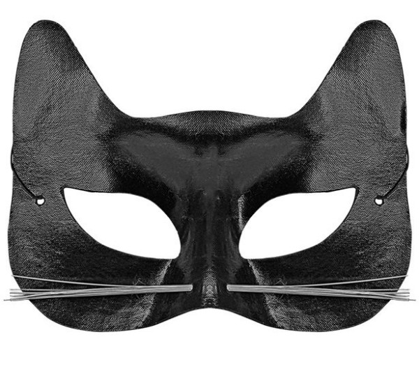 Zwarte katten masker kitty