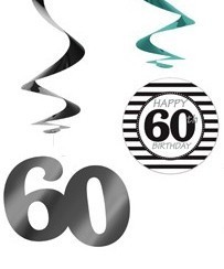 7 cintres spirale Wild 60th Birthday 60cm