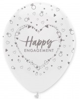 6 Happy Engagement ballonger 30cm