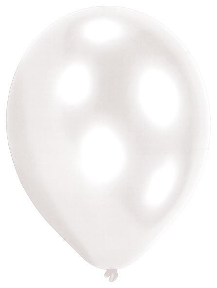 Set of 50 white balloons 27.5 cm