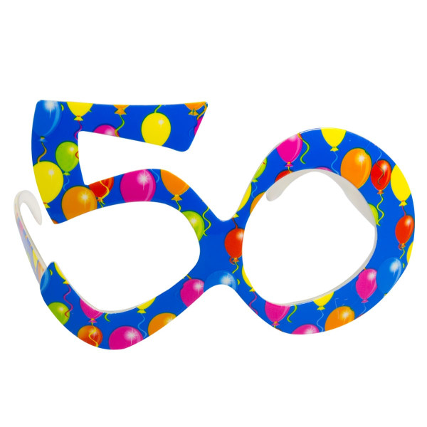 Partybrille 50 Balloons blau