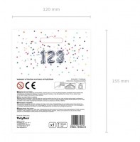 Preview: Number 9 foil balloon silver 35cm