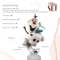 Vorschau: Disney Frozen Olaf Ballonbouquet-Set mit Heliumbehälter