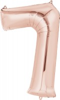 Number balloon 7 rose gold 88cm
