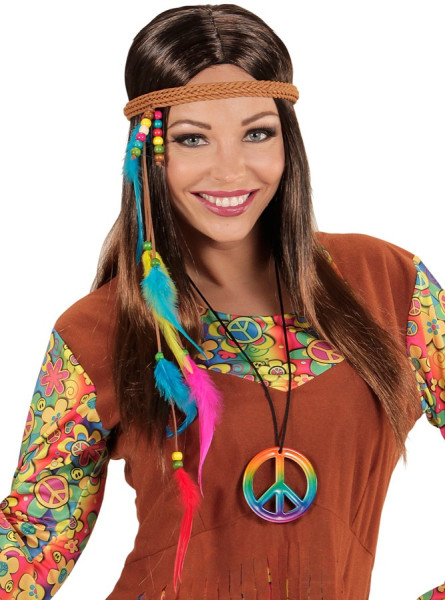 Naszyjnik Rainbow Peace Hippie