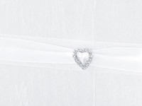Vorschau: Weißes Gästebuch Diamond Heart 20,5cm