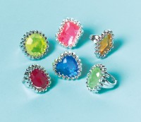 Noble crown jewels rings for little princesses 18 pieces