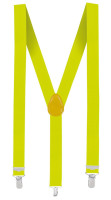 Neon yellow party suspenders