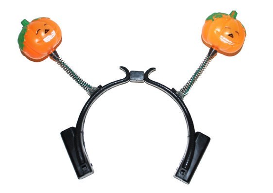 Headband wiggling pumpkin heads with light function