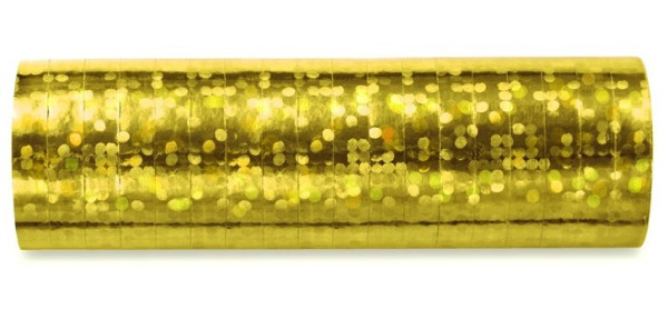 1 rotolo di stelle filanti oro metallizzato 3,8m