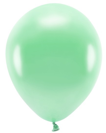 100 ballons éco métallisés vert menthe 30cm
