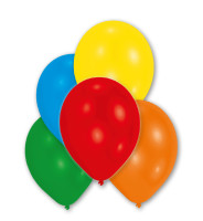 25er-Set Luftballons Bunt Metallic 27,5cm