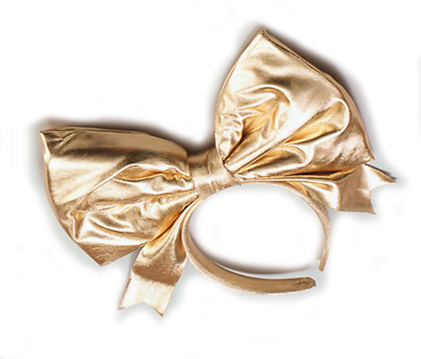 Sweet giant hair bow gold