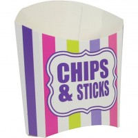 Stribet chips-kasse