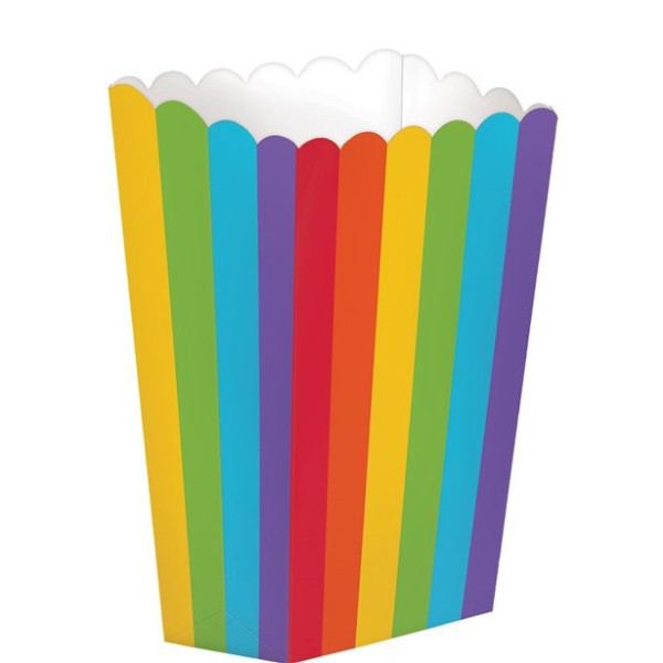 5 regnbue popcorn tasker 13 cm