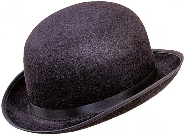 Sombrero de fieltro melón negro negro