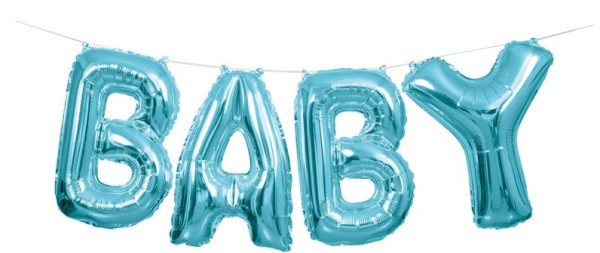 Baby Boy Felix Folienballon Girlande Eisblau