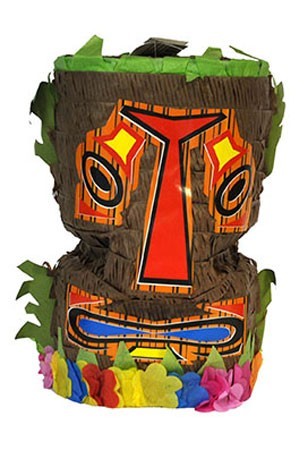 Hawaiian god wooden figure pinata