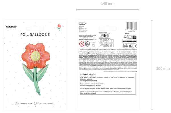Folienballon Blume 96cm 4