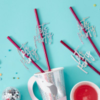 Preview: 16 Disco Nights paper straws 19.5cm