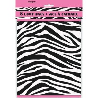 Preview: Wild zebra party gift bags 8 pieces