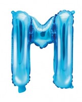 Oversigt: Folieballon M azurblå 35 cm
