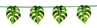 Guirlande hawaïenne colorée feuille de palmier 3m