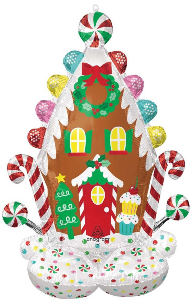 AirLoonz gingerbread house standing balloon 1.29m