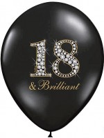 50 balloons Eighteen & brilliant 30cm