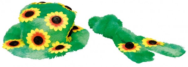 Grasoptik Sonnenblumen Hut Mit Schal