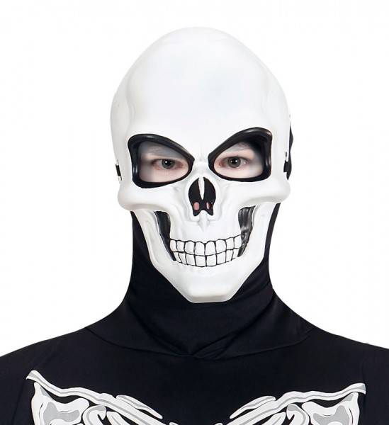 Maschera scheletro inquietante bianca 3