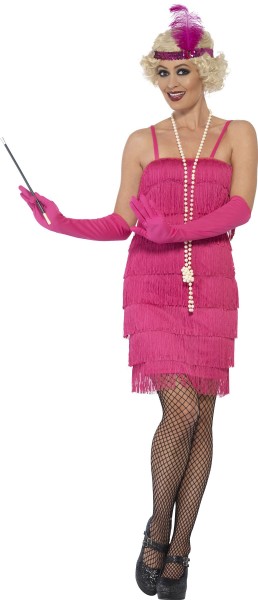 20er Jahre Flapper Kostüm July Pink
