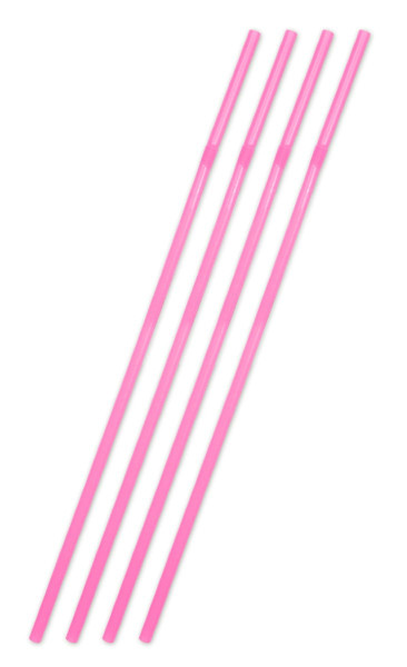 25 jumbo straws pink 44cm