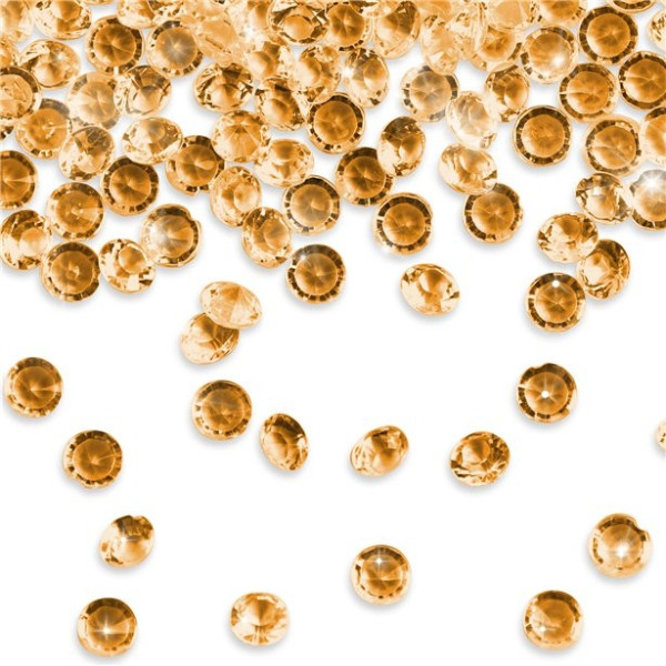 Diamantes dorados de decoración 28g