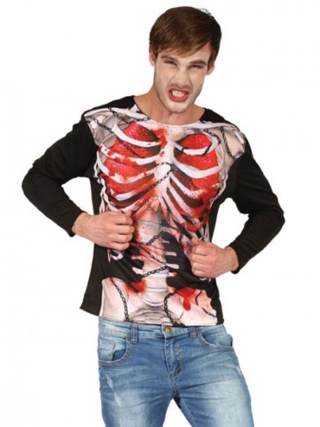 3D Skelett Shirt Für Herren