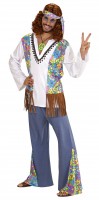 Anteprima: Costume hippie Flower Power uomo