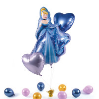Vorschau: XL Heliumballon in der Box 3-teiliges Set Cinderella