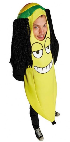 Gelbes Rasta-Locken Bananen Kostüm