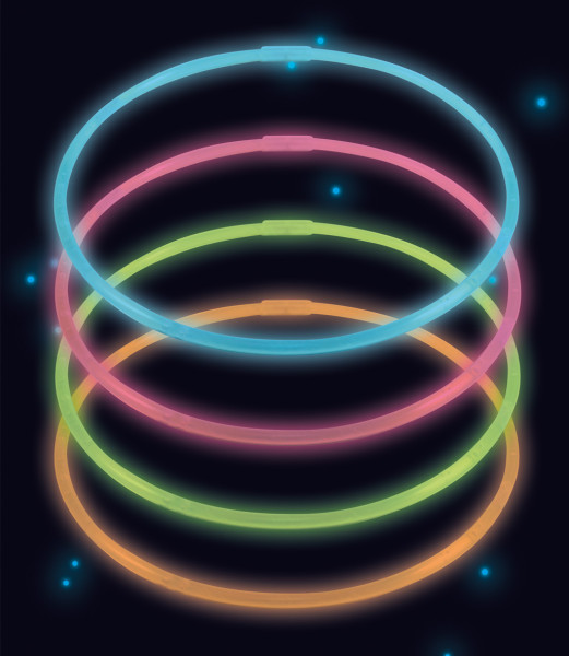 Power Glowstick Necklaces 56cm Colorful 4pcs