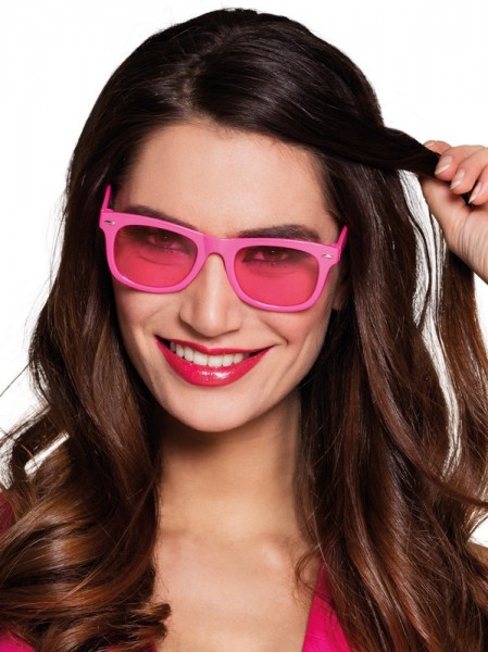 Neon pink glasses