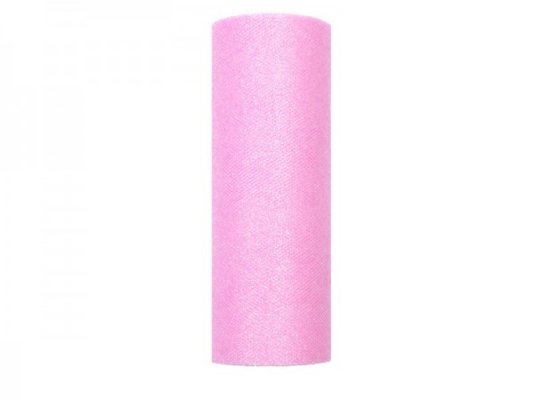 Glitter tulle fabric in pink 15cm 2