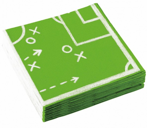 20 serviettes en papier Football