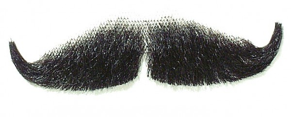 Effektiv svart mustasch gjord av människohår