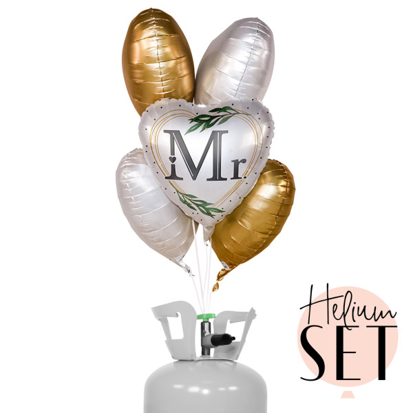 Mr. Ballonbouquet-Set mit Heliumbehälter