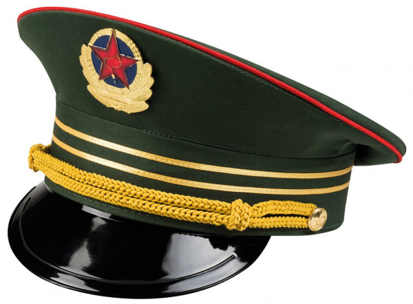 Casquette uniforme de commissaire vert foncé