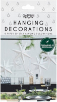 Preview: 6 eco star hangers 3D White Star