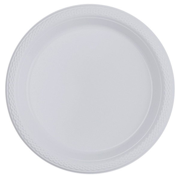 10 transparent plastic plates 18cm