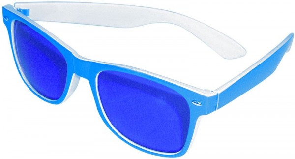 Retro Sonnenbrille Blau-Weiß