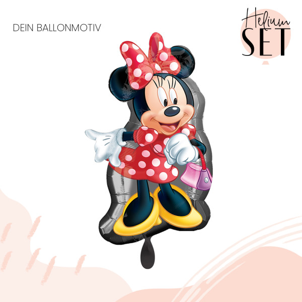 Minnie Ballonbouquet-Set mit Heliumbehälter 2